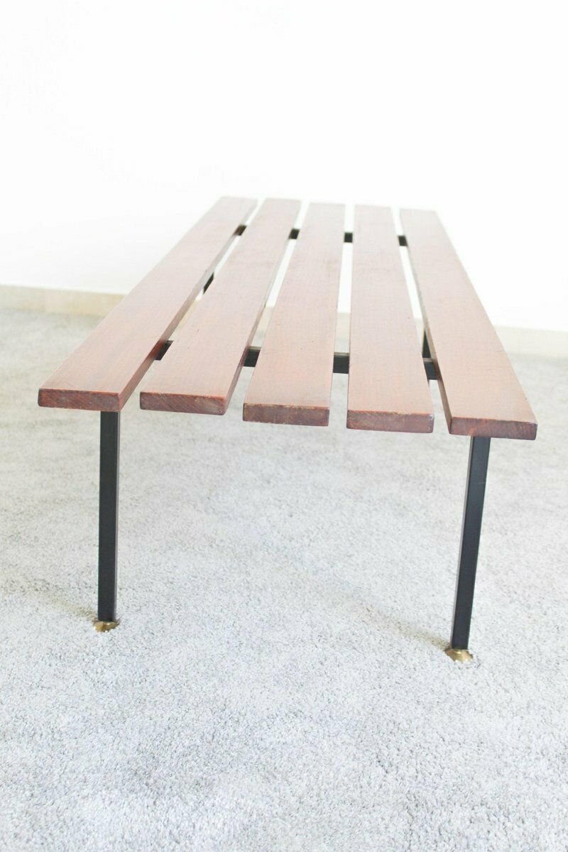 Bench In Rosewood And Metal, Italy, 1970s photo vinterior