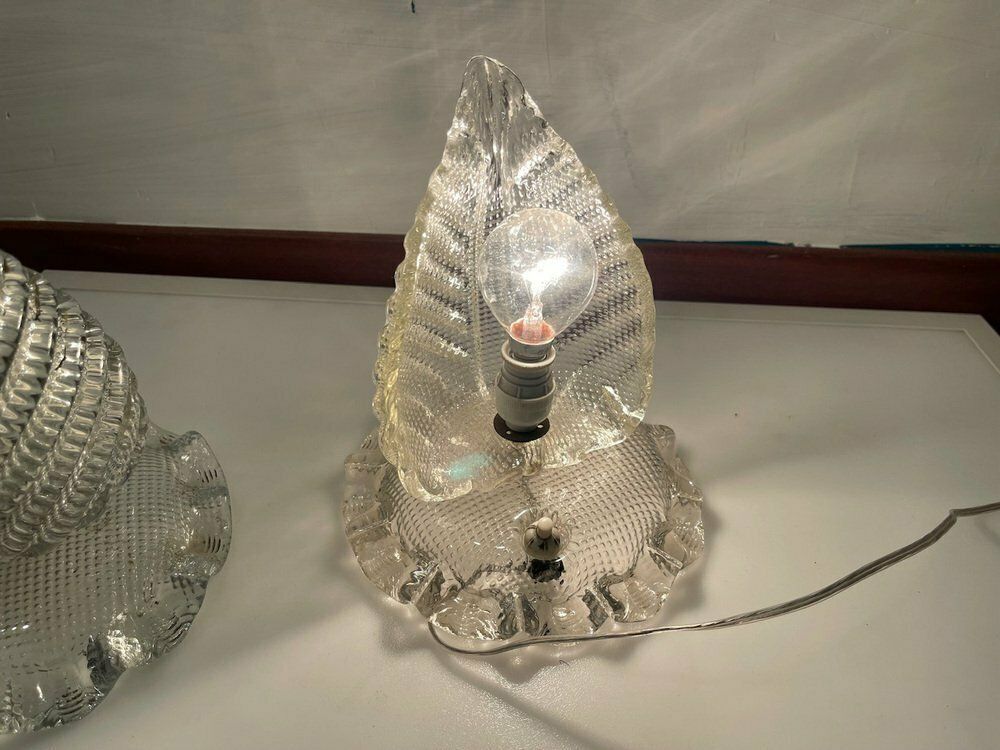 Murano Glass Table Lamps By Ercole Barovier, 1940s, Set Of 2 photo vintage