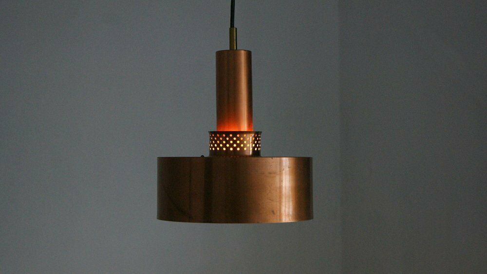 Copper T292 Ceiling Lamp By Hans Agne Jakobsson For Hans Agne Jakobsson Ab Markaryd, 1950s photo 668.0