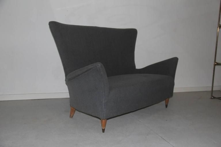 Beautiful Sofa Mid Century Italian Design Geometric Form 1950s photo furniture
