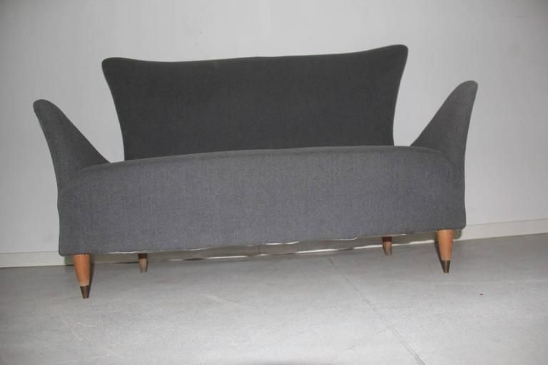 Beautiful Sofa Mid Century Italian Design Geometric Form 1950s photo 3000.0