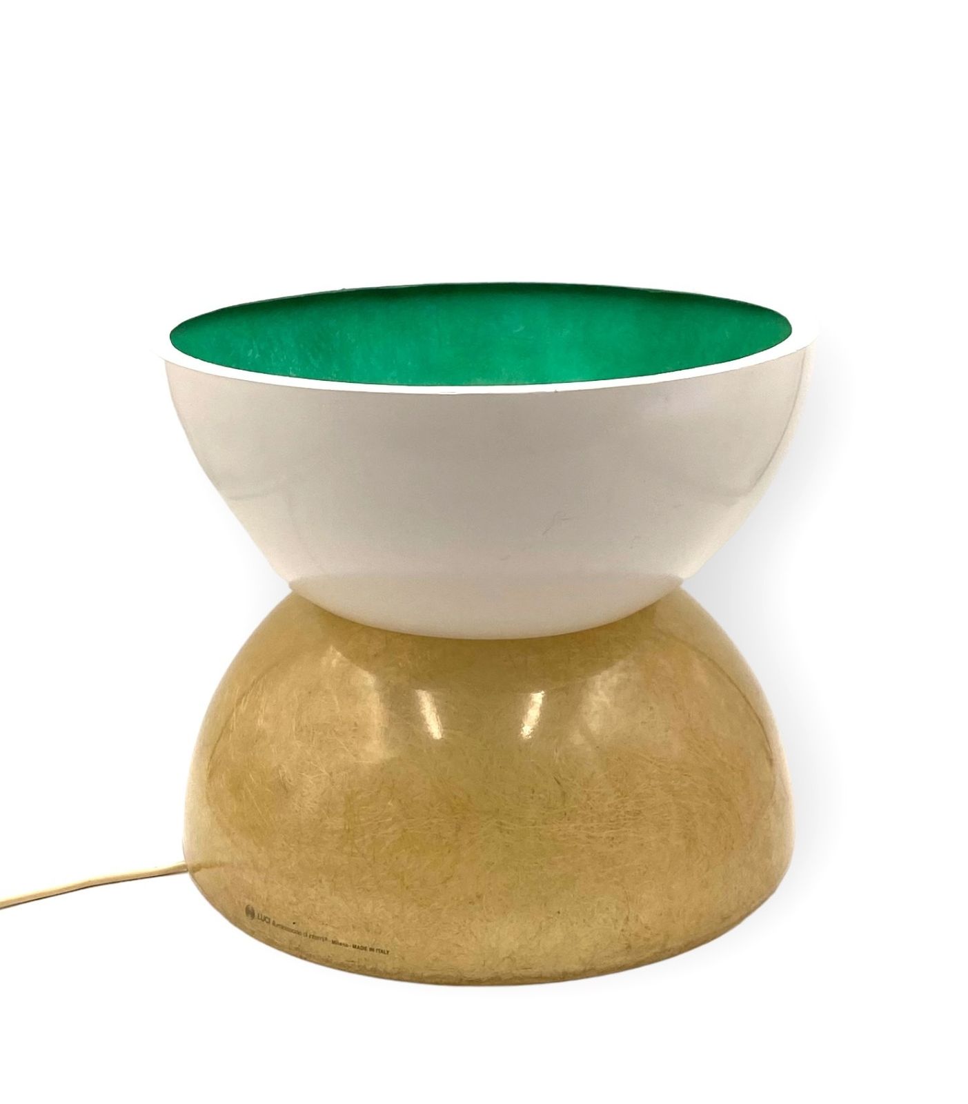 Planter / Pot Fiberglass Lamp, Luci Milano Italy, 1970s photo vinterior
