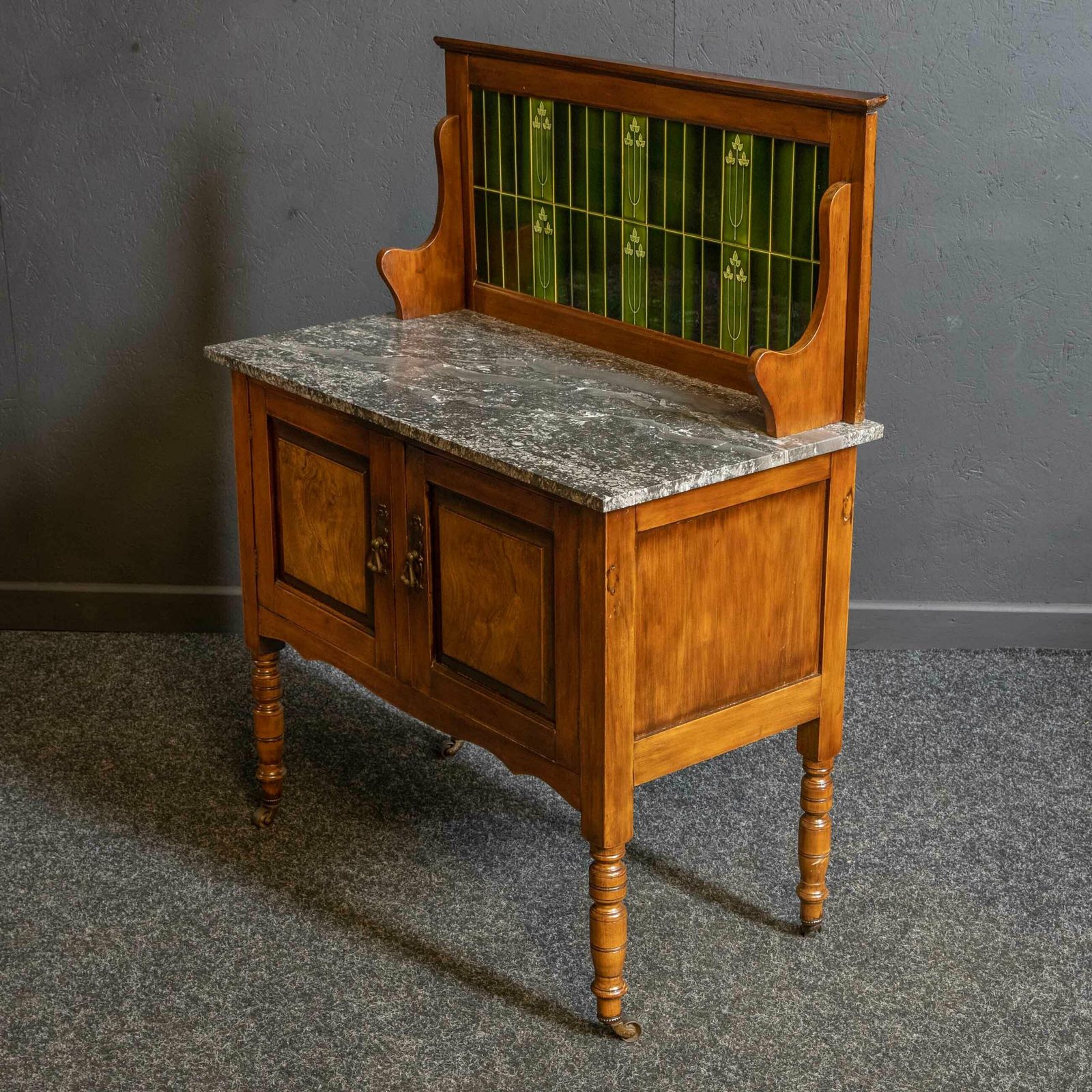 Late Victorian Walnut Washstand photo furniture