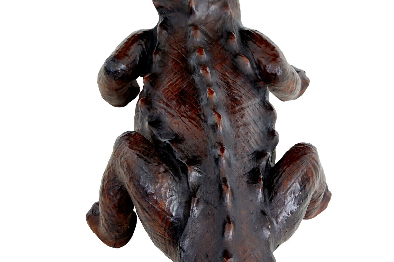 20th Century Decorative Leather Model Of A Crocodile photo vinterior