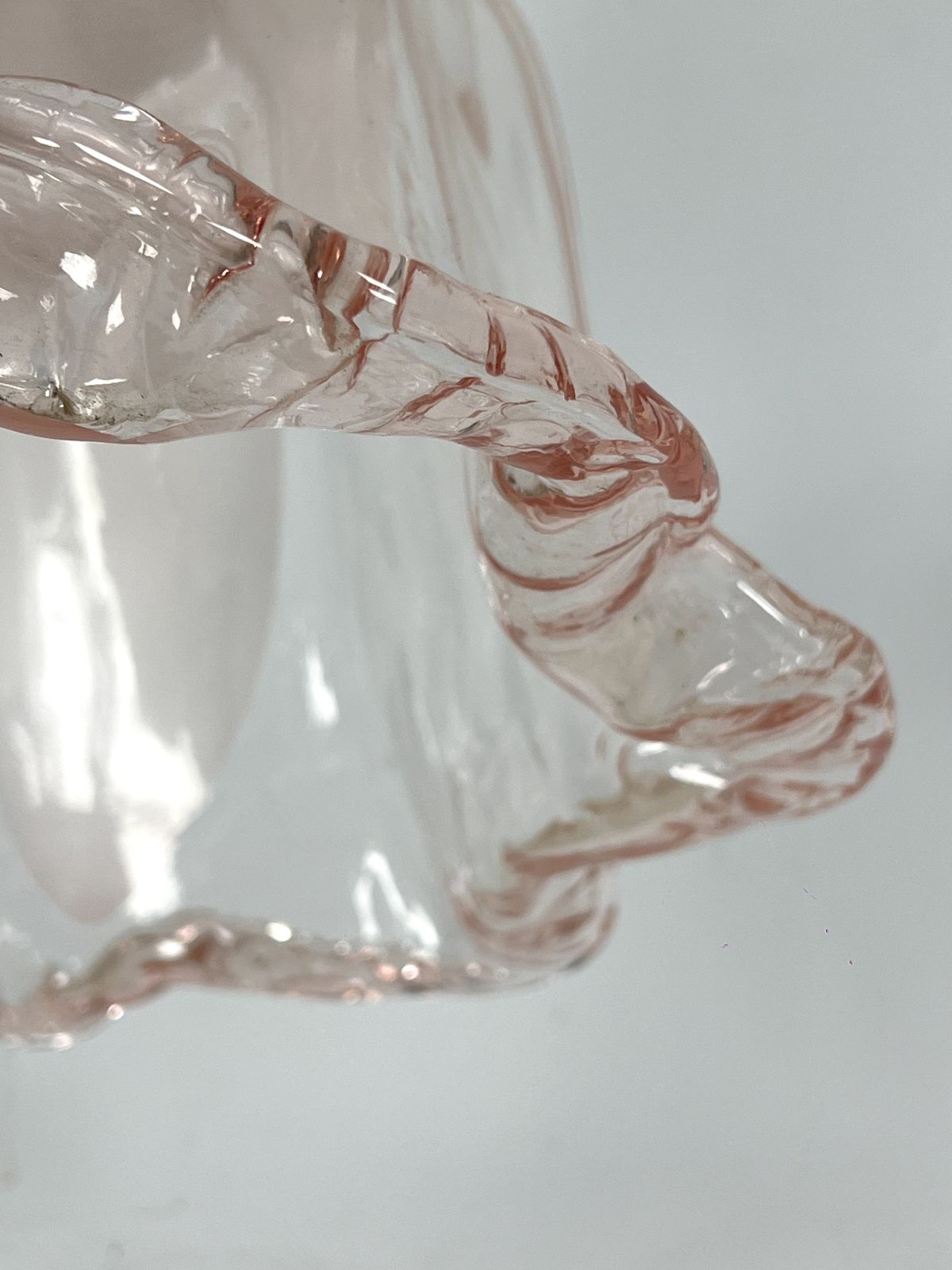 2080.0 La Murrina Chandelier In Pink And White Murano Glass. Italy 1970s photo