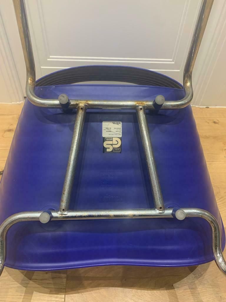 4 Vitra Tom Vac (3 White 1 Blue)   Chrome Legs photo for sale