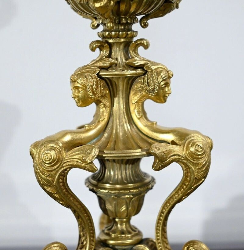 photo buy Pair Of Golden Bronze Candlabers, Restoration – Early 19th