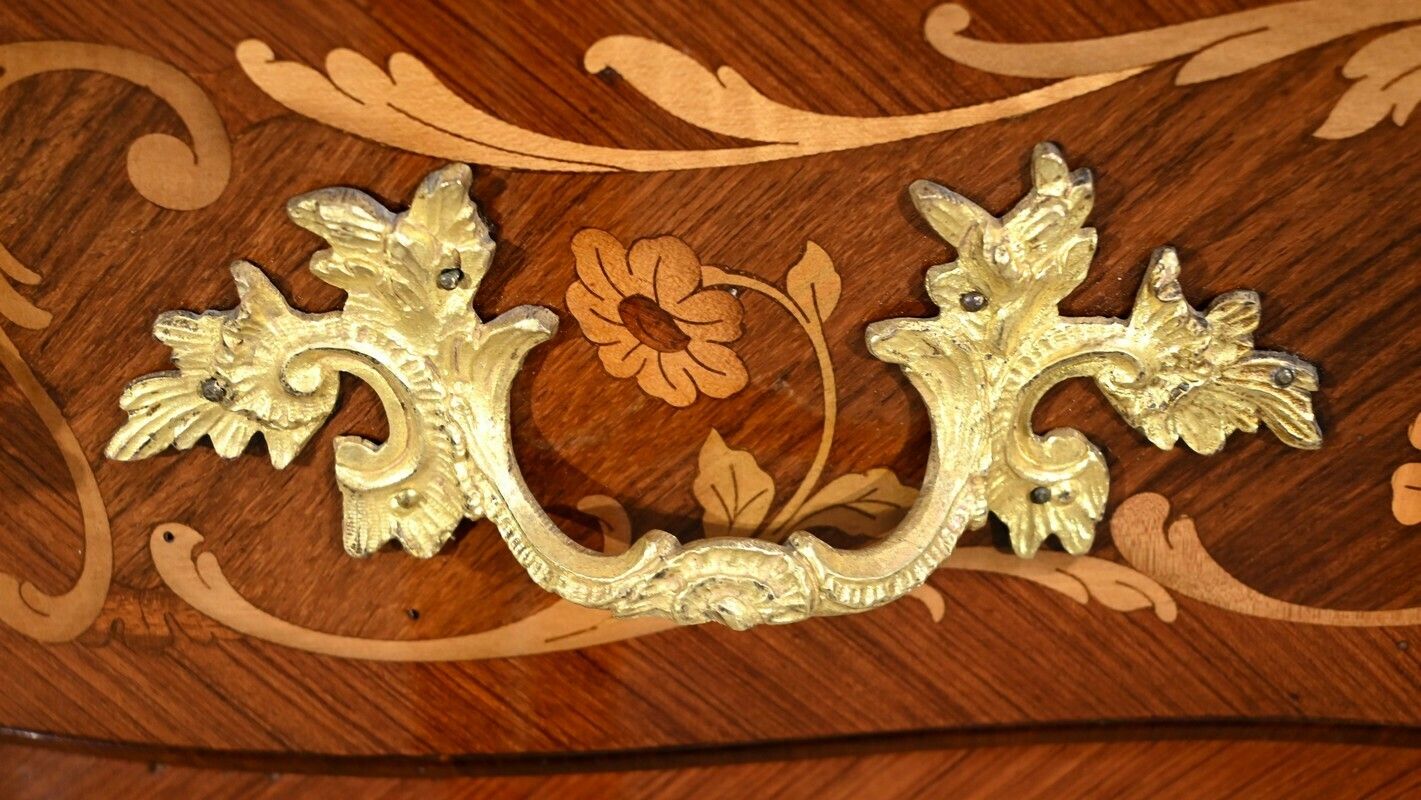 photo for sale Small Commode Tomb In Rosewood And Violet Wood, Louis XIV Louis XV Transition Style – Early 20th Century