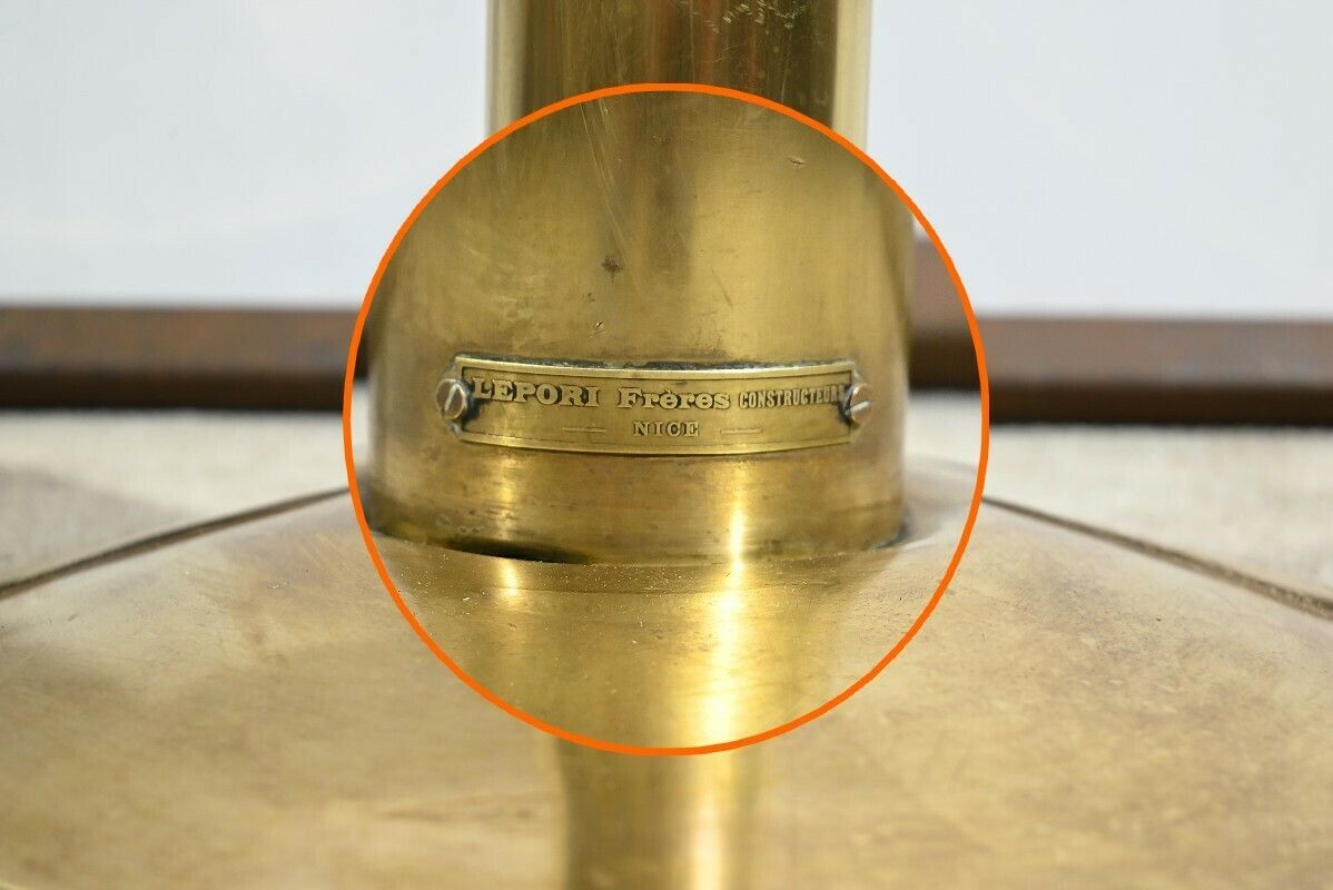 Home Decor Brass Dentist's Spittoon, Lepori Frères Construction   Early 20th Century photo