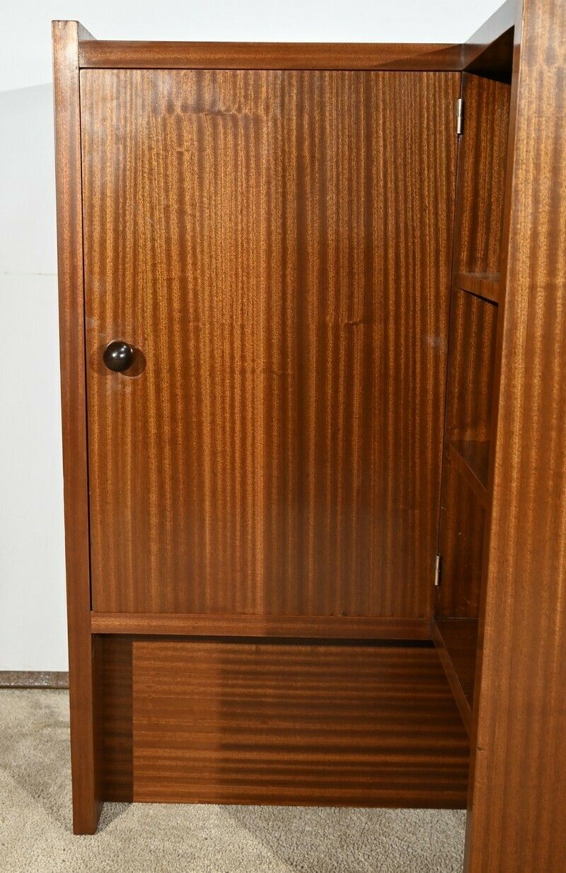 photo vintage Small Apartment Bar In Sapelli Mahogany – 1940