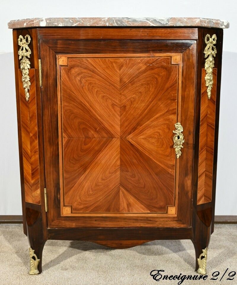 4983.87096731 Pair Of Corner Cabinets In Precious Wood, Louis XV/Louis XVI Transition Period – 2nd Part 18th Century photo