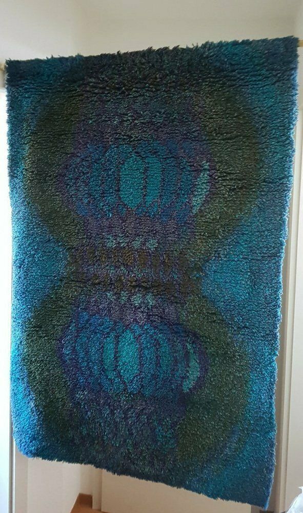 Blue Finnish Kistika Tapestry Rug From Terttu Tomero, 1960s photo furniture