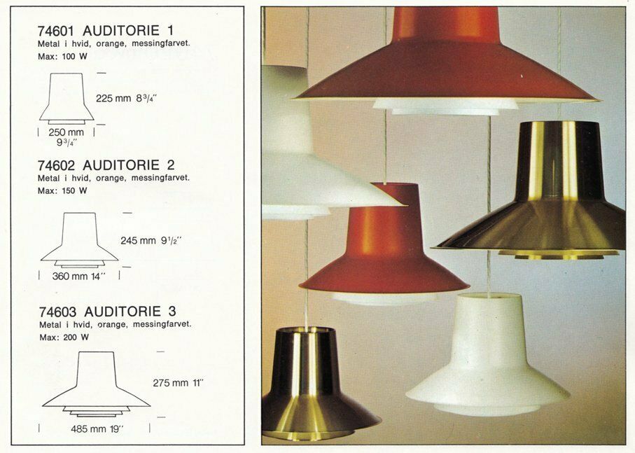 photo for sale Auditorie 2 Pendant Lamp By Sven Middelboe For Nordisk Solar Compagni, Denmark, 1970s