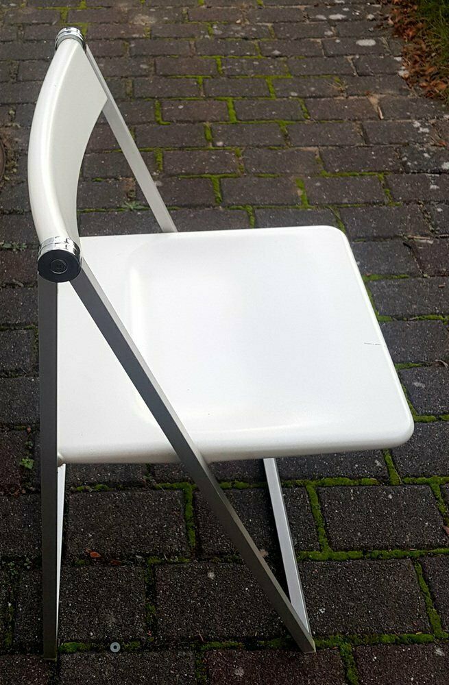 White Folding Chair By F. Hero & K. Odermatt For Interlübke, 1970s