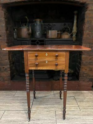 Georgian Mahogany Baby Pembroke Table Circa 1800 photo vintage