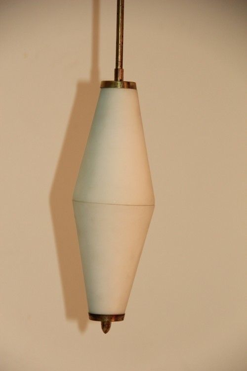 1950   Stilnovo  Glass Chandelier Mid Century Modern Italian Design  photo furniture