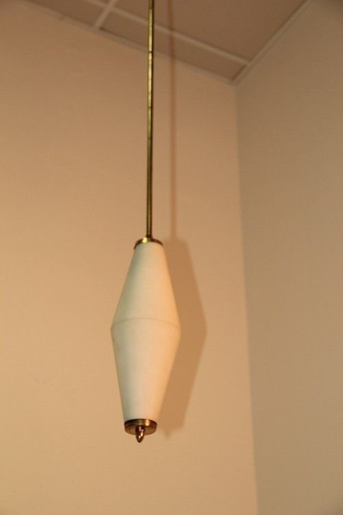 1950   Stilnovo  Glass Chandelier Mid Century Modern Italian Design  photo for sale