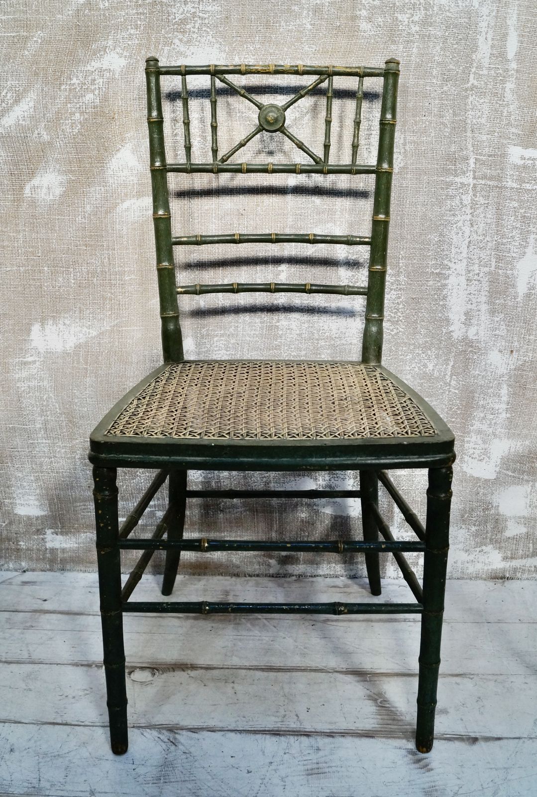 Antique French Napoleon III Faux Bamboo Opera Chairs photo vinterior