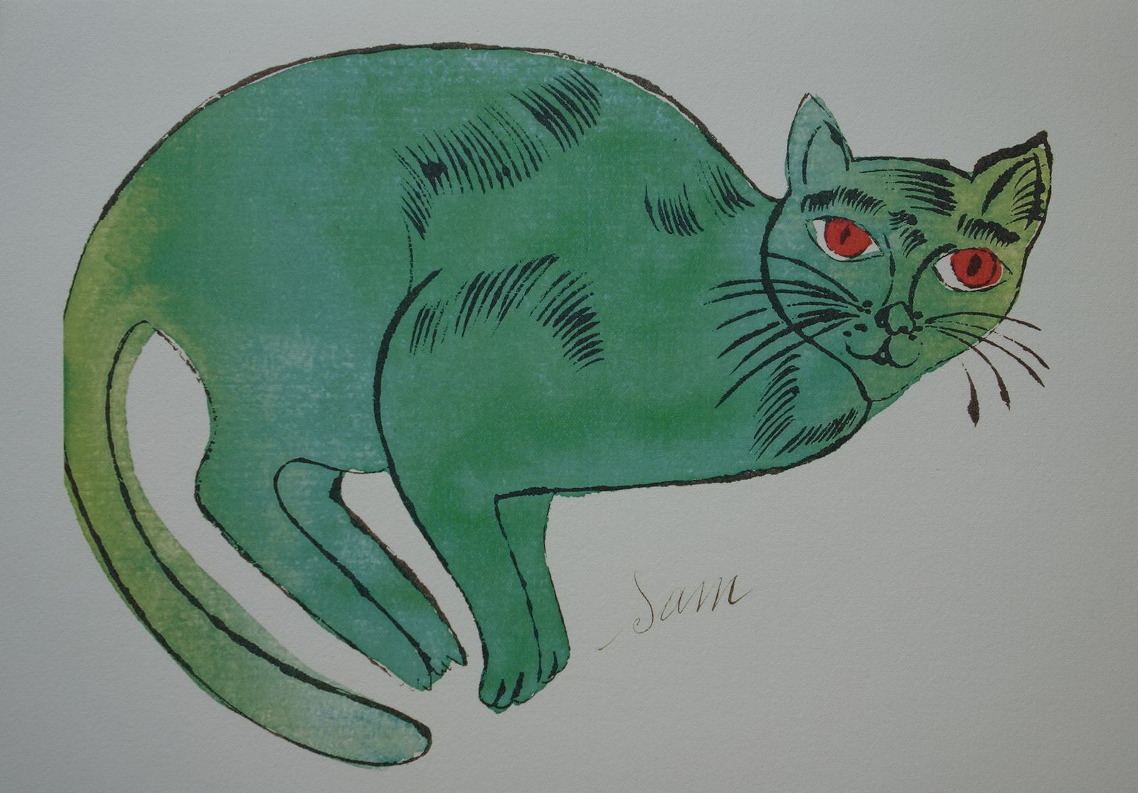 Fine Pop Art Limited Edition Print   Illustration   Cat, Andy Warhol, Signed & Numbered photo Art