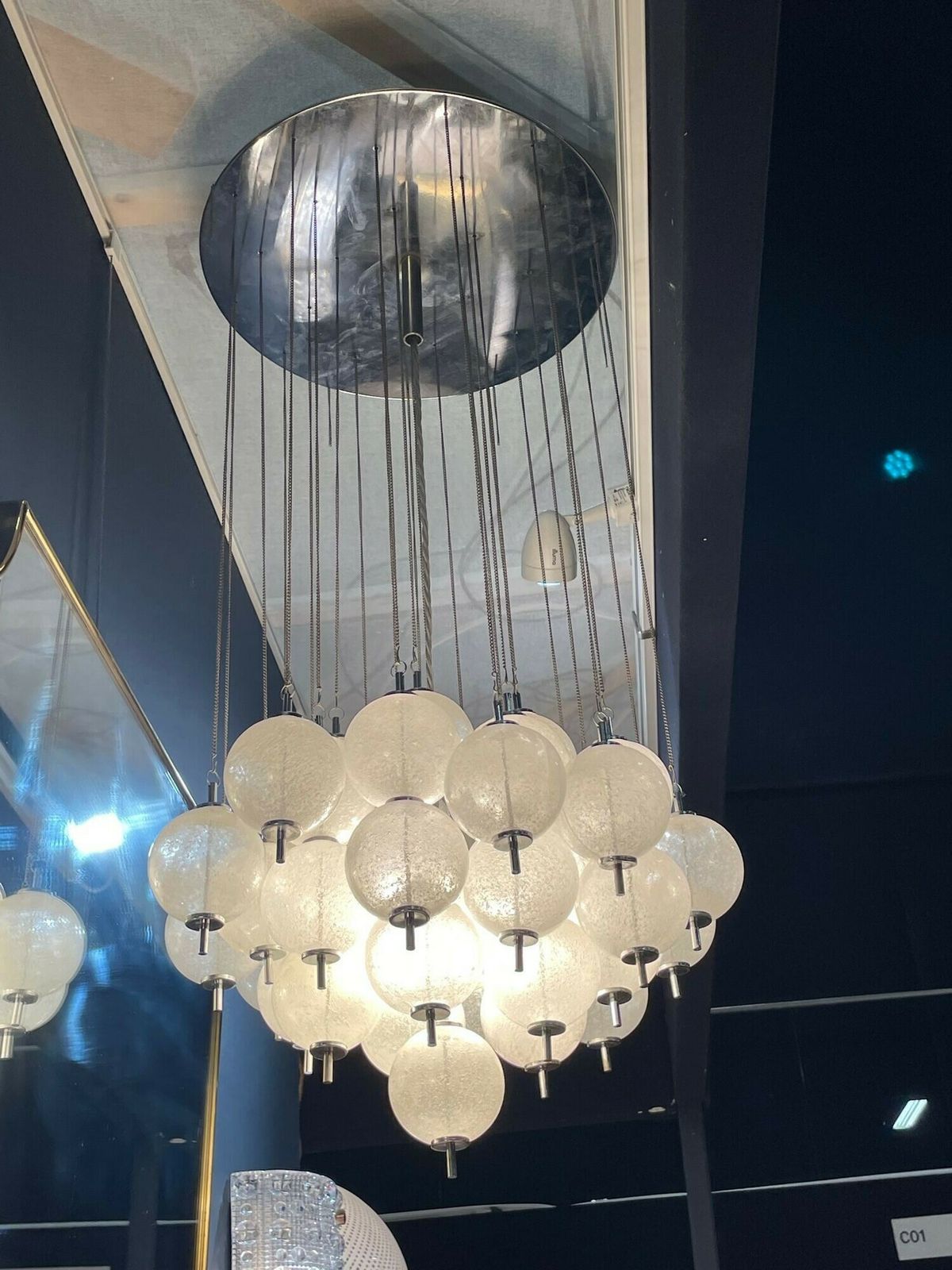 A Wonderful Orignal 1960s Italian Murano Glass Ceiling Light By Venini photo buy