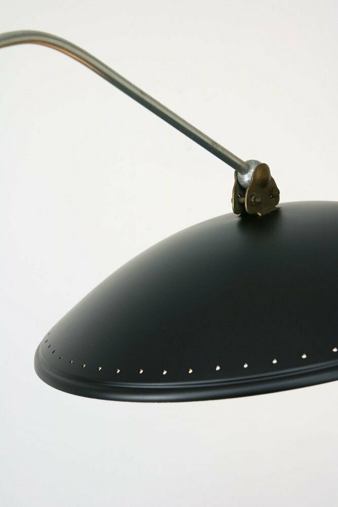 photo for sale Mid Century Italian Aluminum & Wood Floor Lamp With Reflector