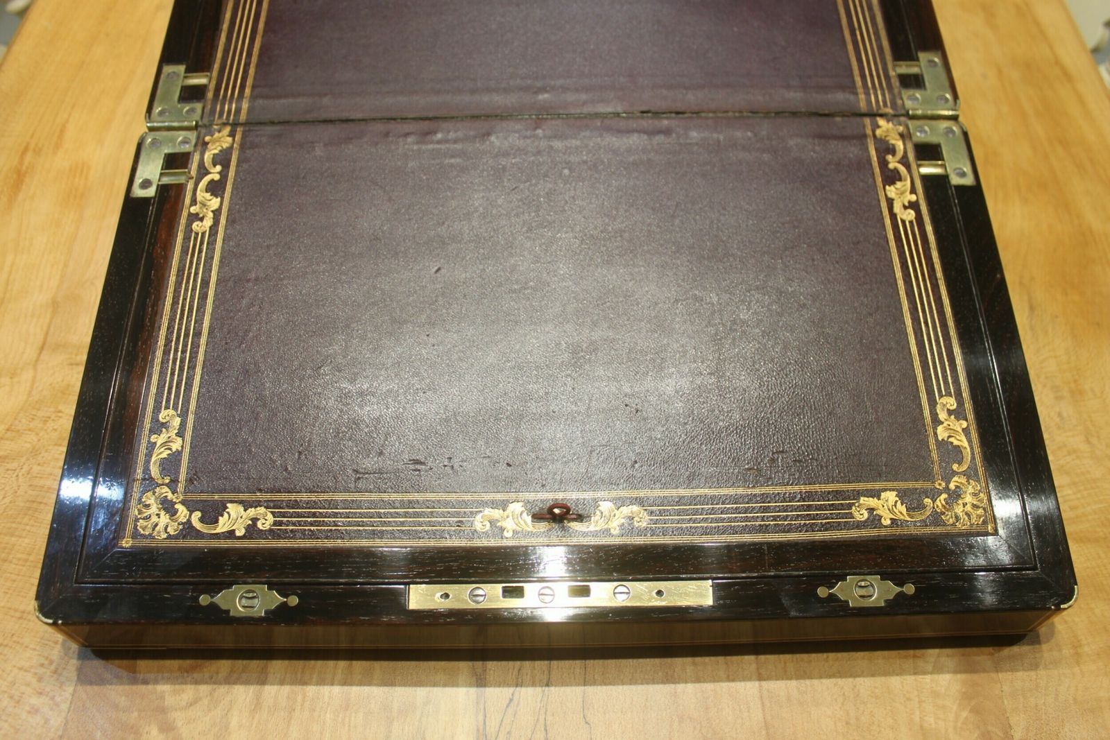 19th Century Rosewood And Brass Inlaid Writing Slope photo buy