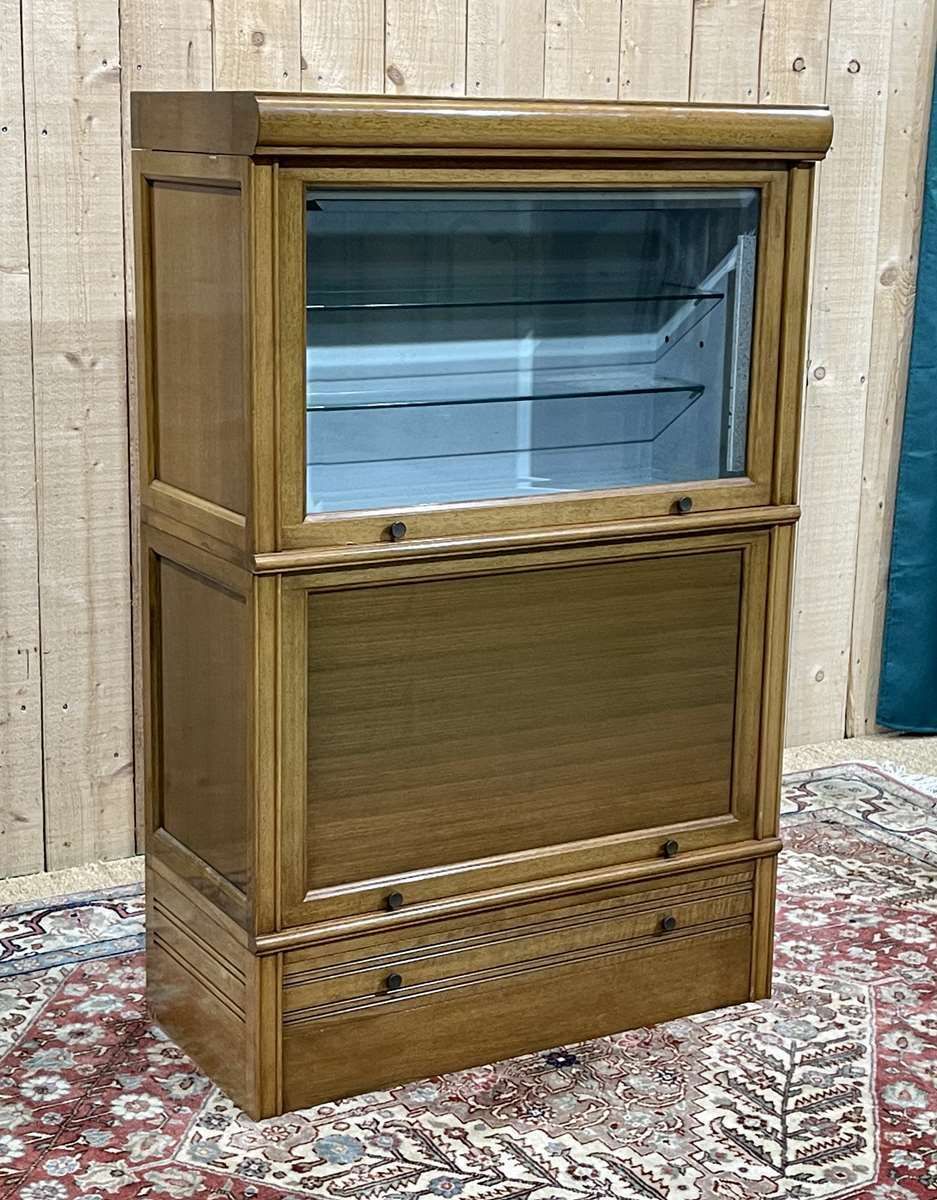 Walnut And Oak Showcase From Md, 1960s photo Furniture