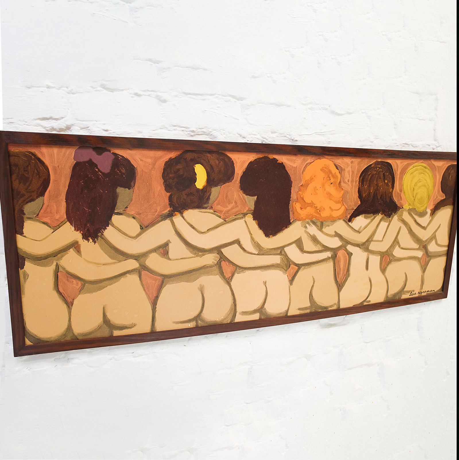 Lars Norrman Multi Print 'The Girls Go In The Ring' For Ikea 1972 photo vintage