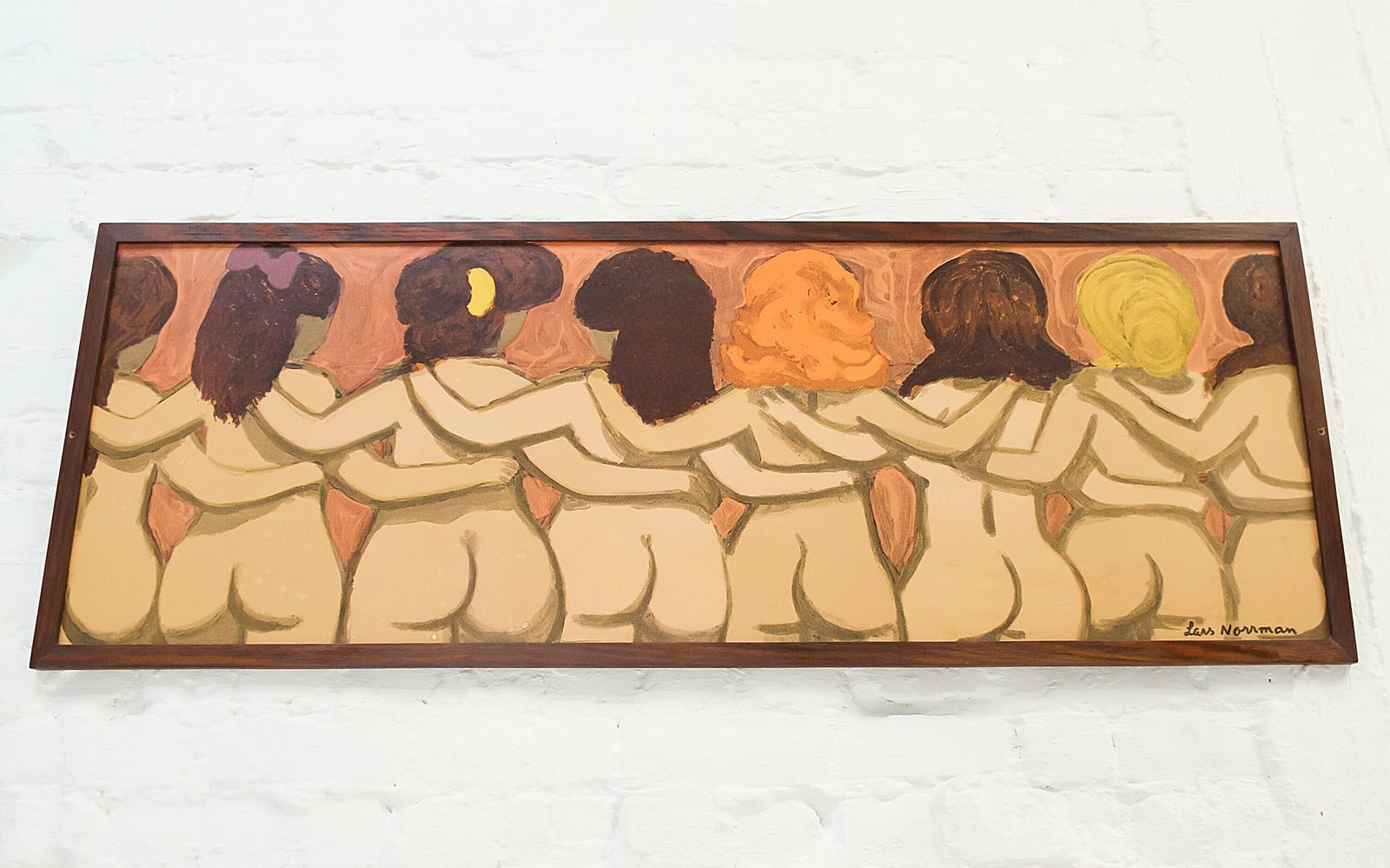 Art Lars Norrman Multi Print 'The Girls Go In The Ring' For Ikea 1972 photo