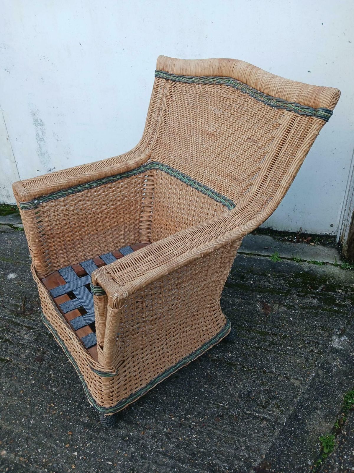 1980's Vintage  Rattan Chair Retailed By Heals photo Furniture