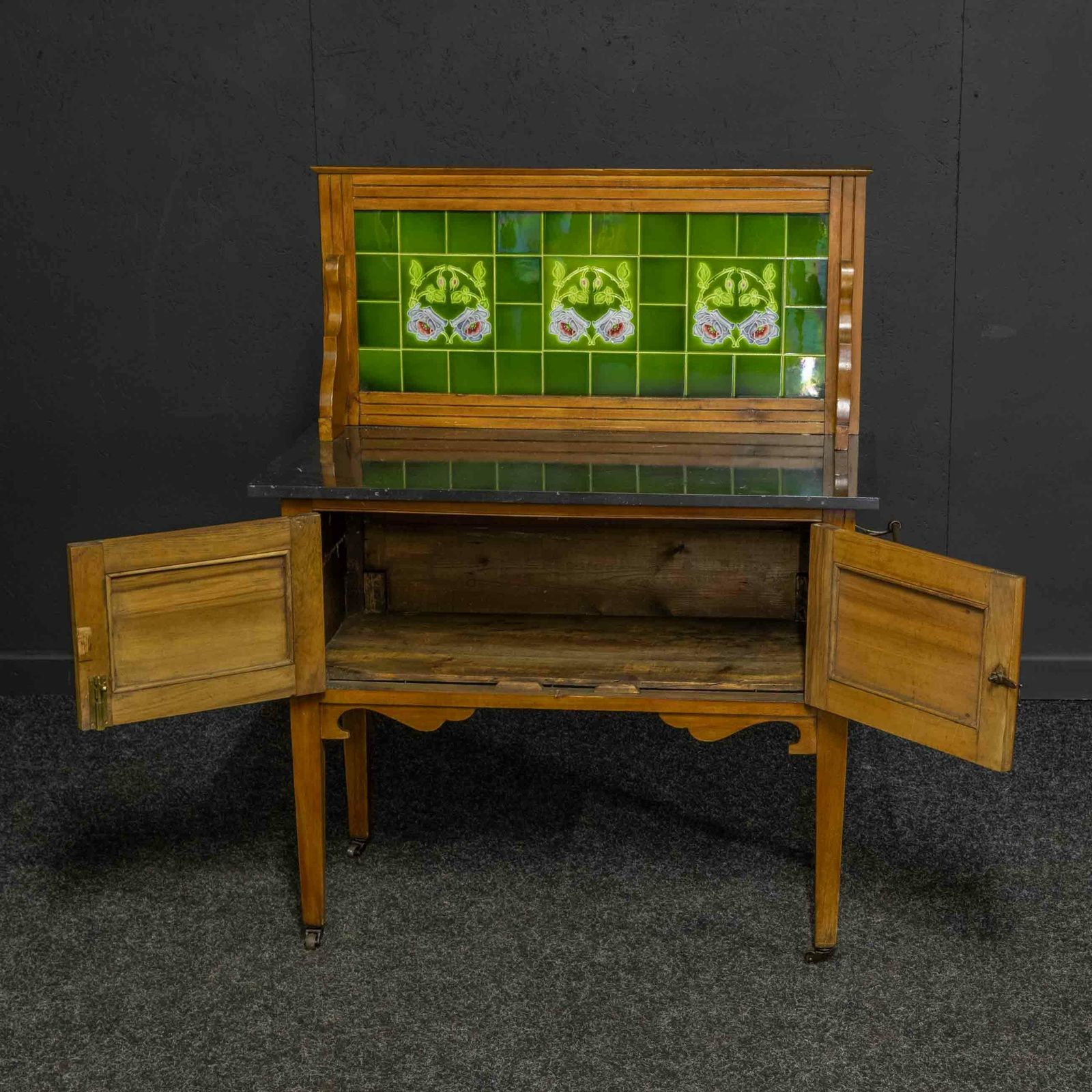 Edwardian Satin Walnut Washstand photo Furniture