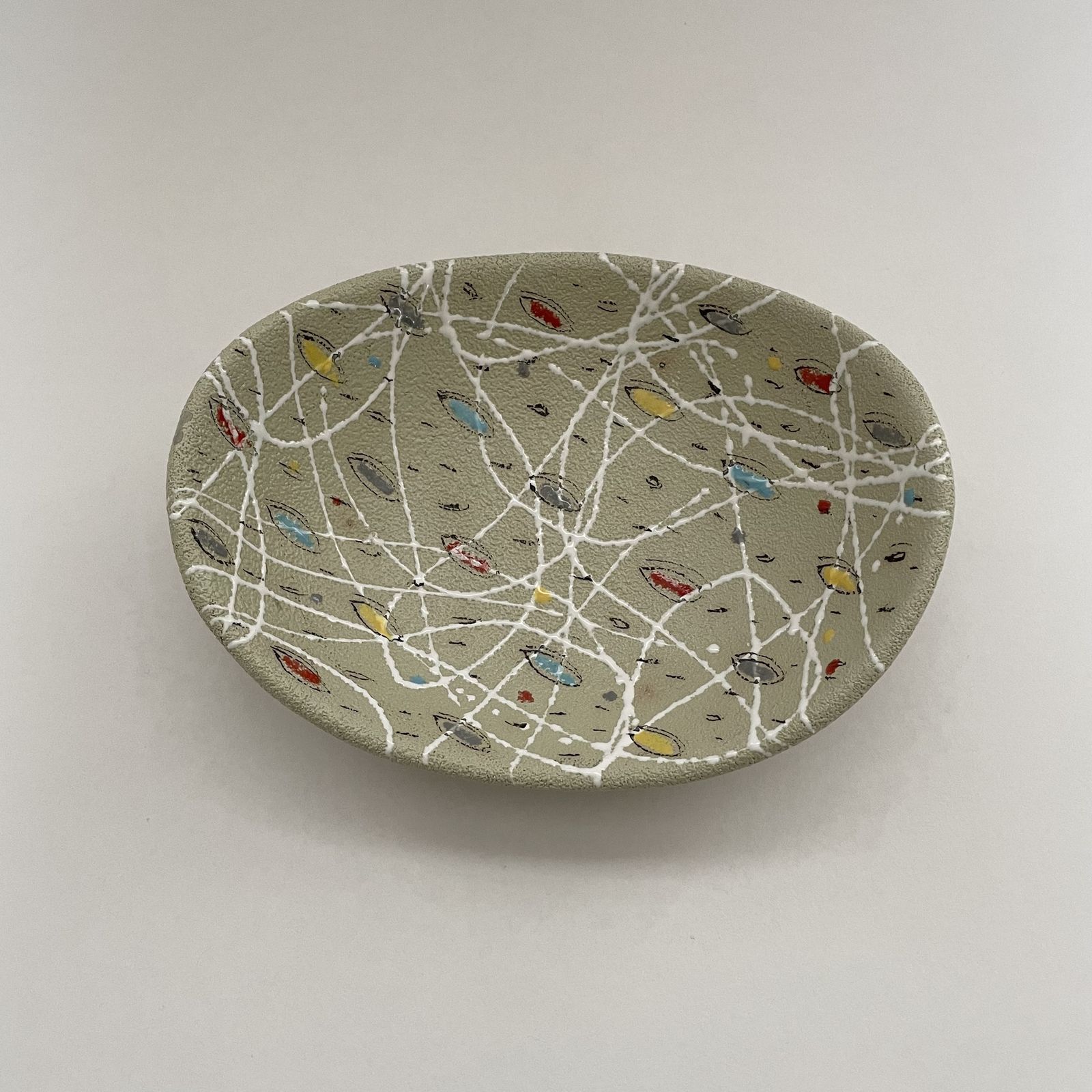 Beautiful Midcentury Italian Ceramic Bowl By Fratelli Fanciullacci 1950s