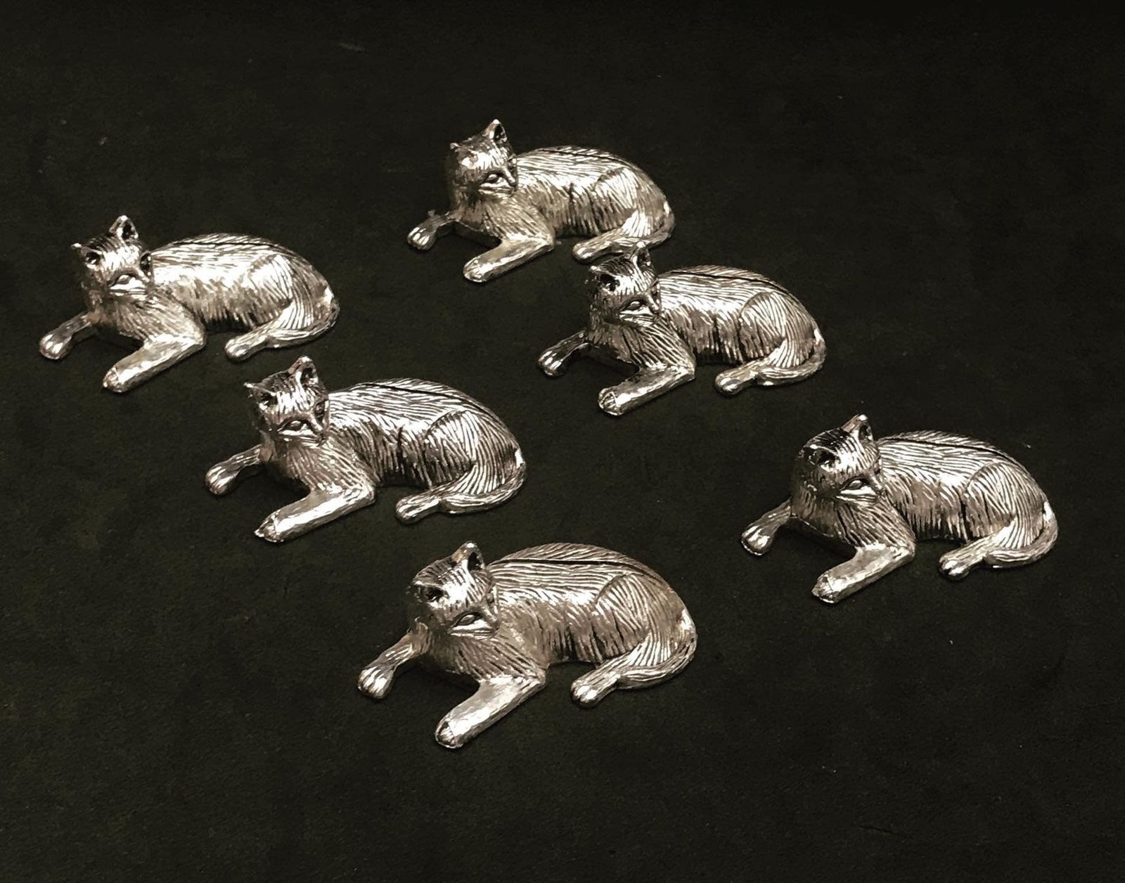 Mark Seat Place Card Cats Table French Vintage Name Card Name Card Slot, Name Card Holder, Cutlery Rests, French 1960s Animal Lover Gift