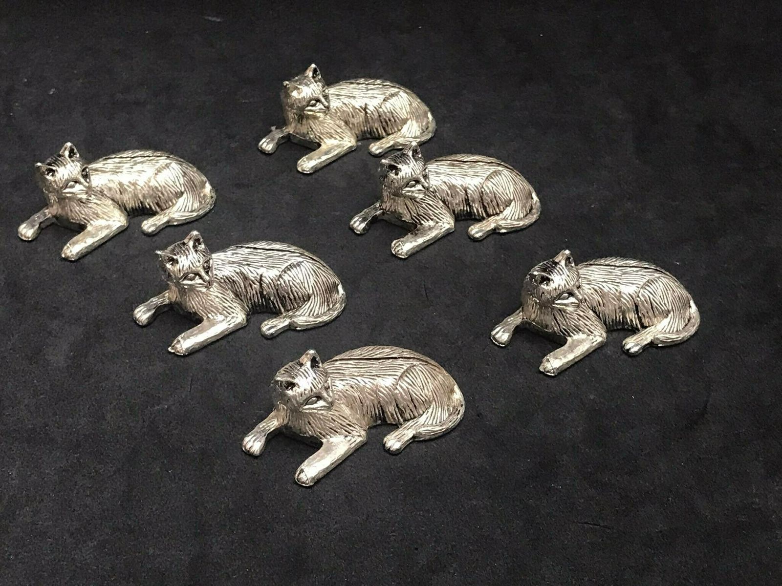 Mark Seat Place Card Cats Table French Vintage Name Card Name Card Slot, Name Card Holder, Cutlery Rests, French 1960s Animal Lover Gift photo buy