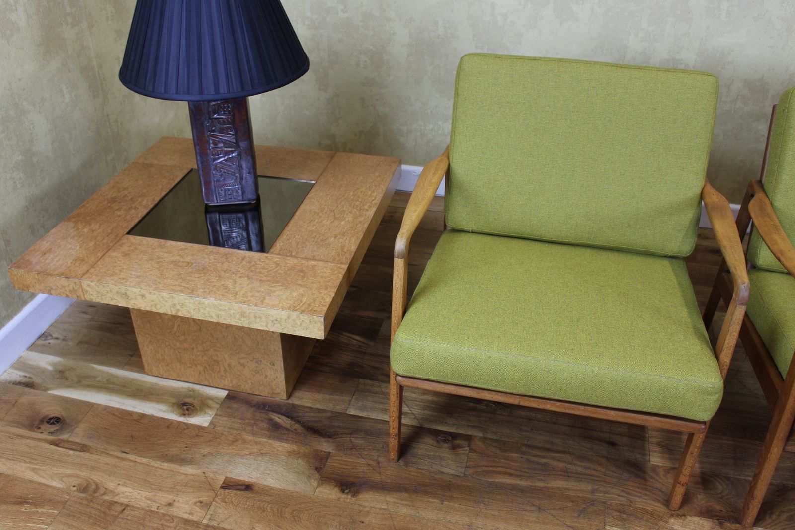 Smart Pair Of Late 1970’s G Plan Burr Wood Lamp Tables By R.A.Bird photo vintage