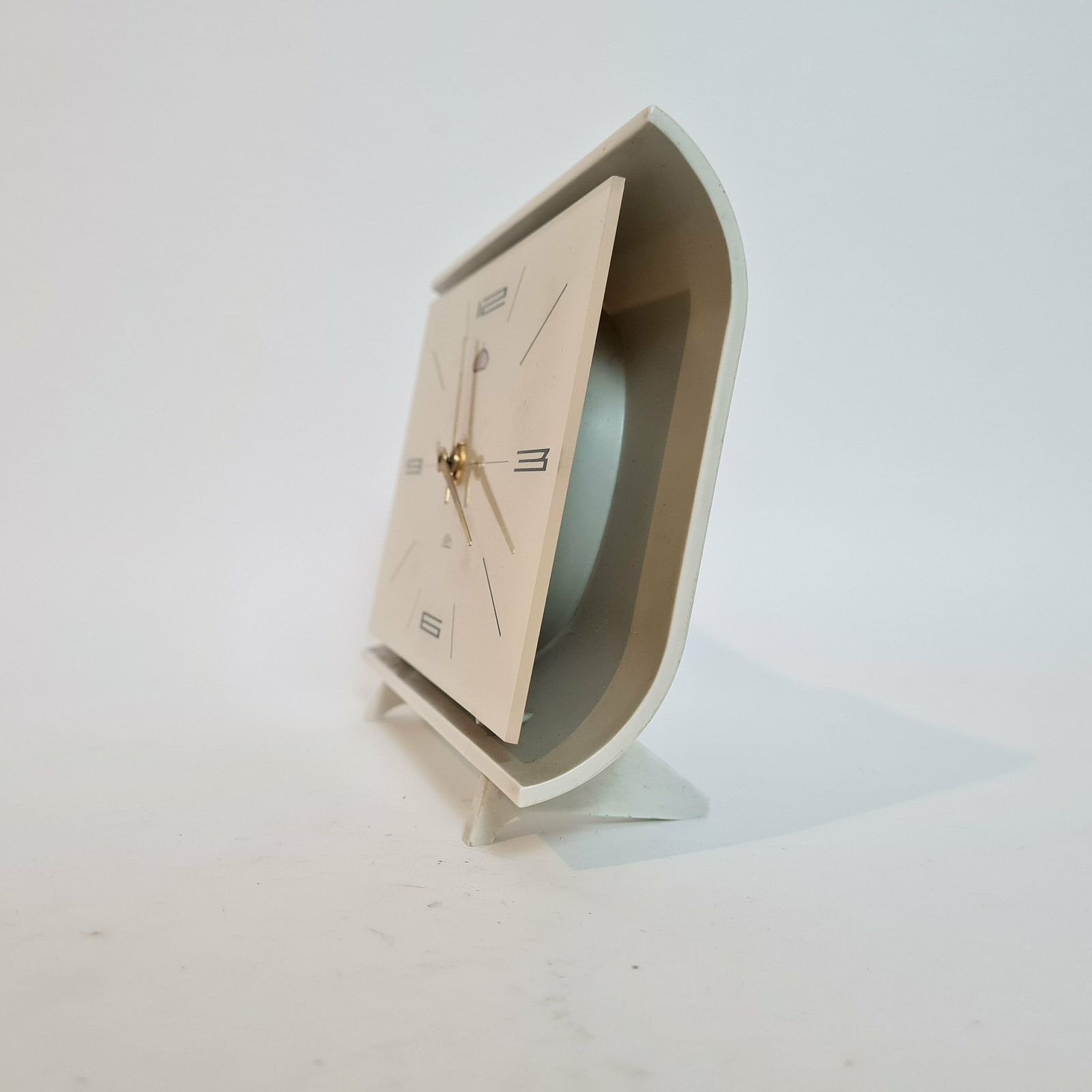 photo for sale Vintage Rare Mechanical Alarm Clock Czechoslovakia Table Watch Decor Modern 1960s