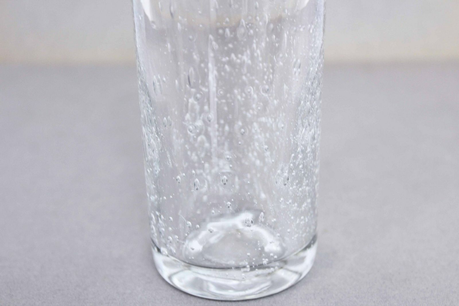 Glass Vase From The 70s With Bubble Inlay photo Home Decor