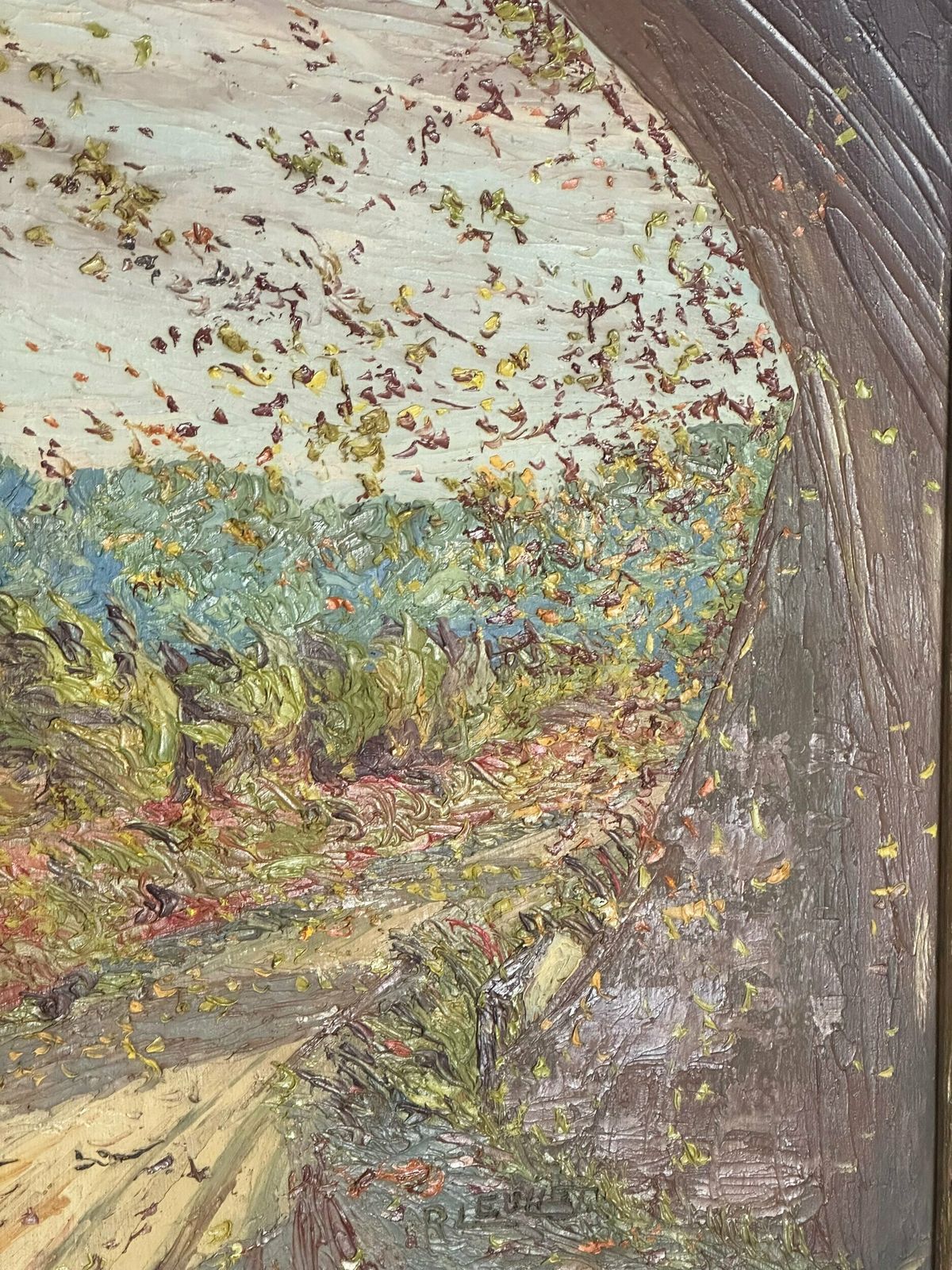 French Vintage Oil Painting ~ Autumn photo Art