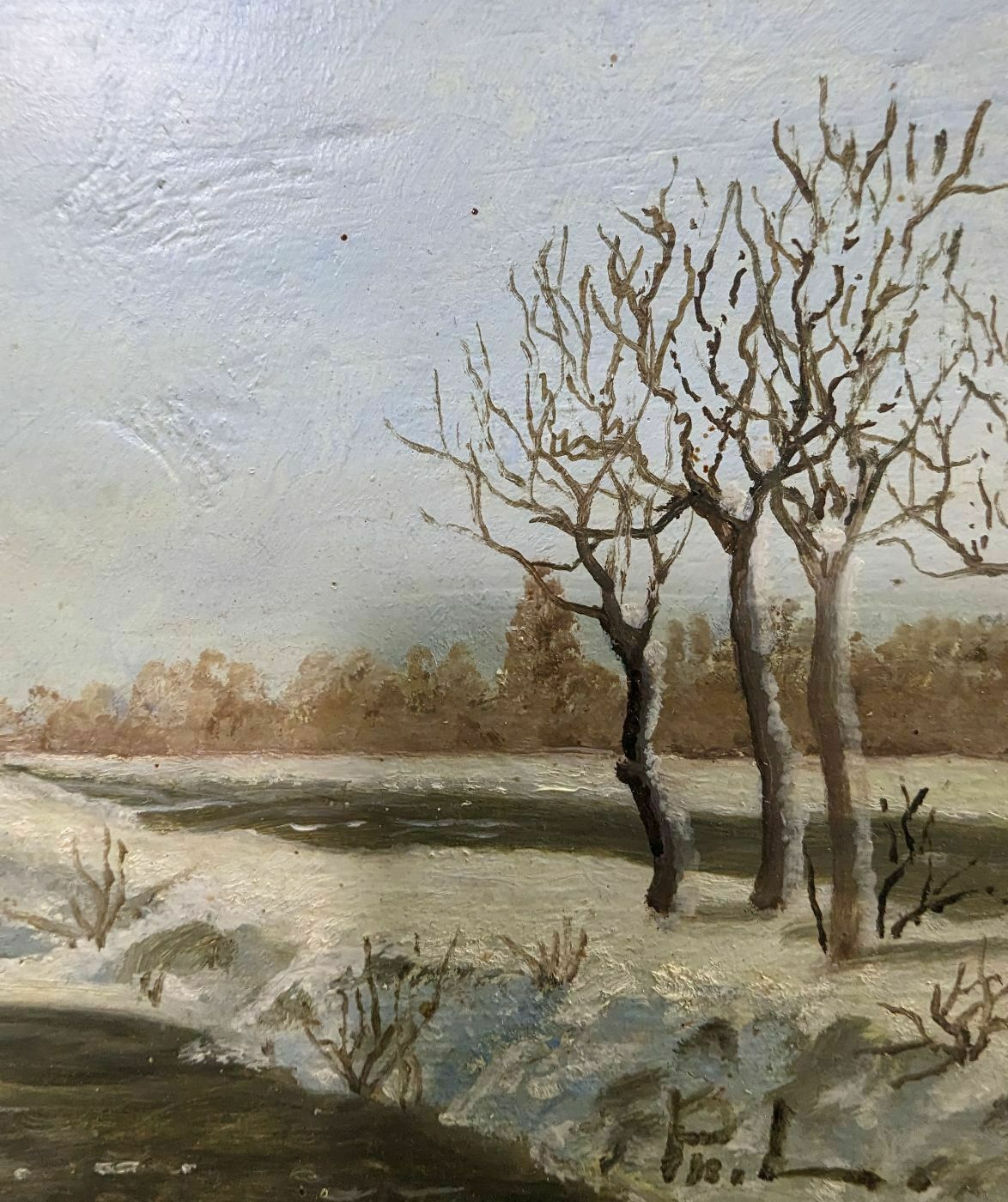 Snowy Landscape French Philippe Lazare 20th Century photo Art