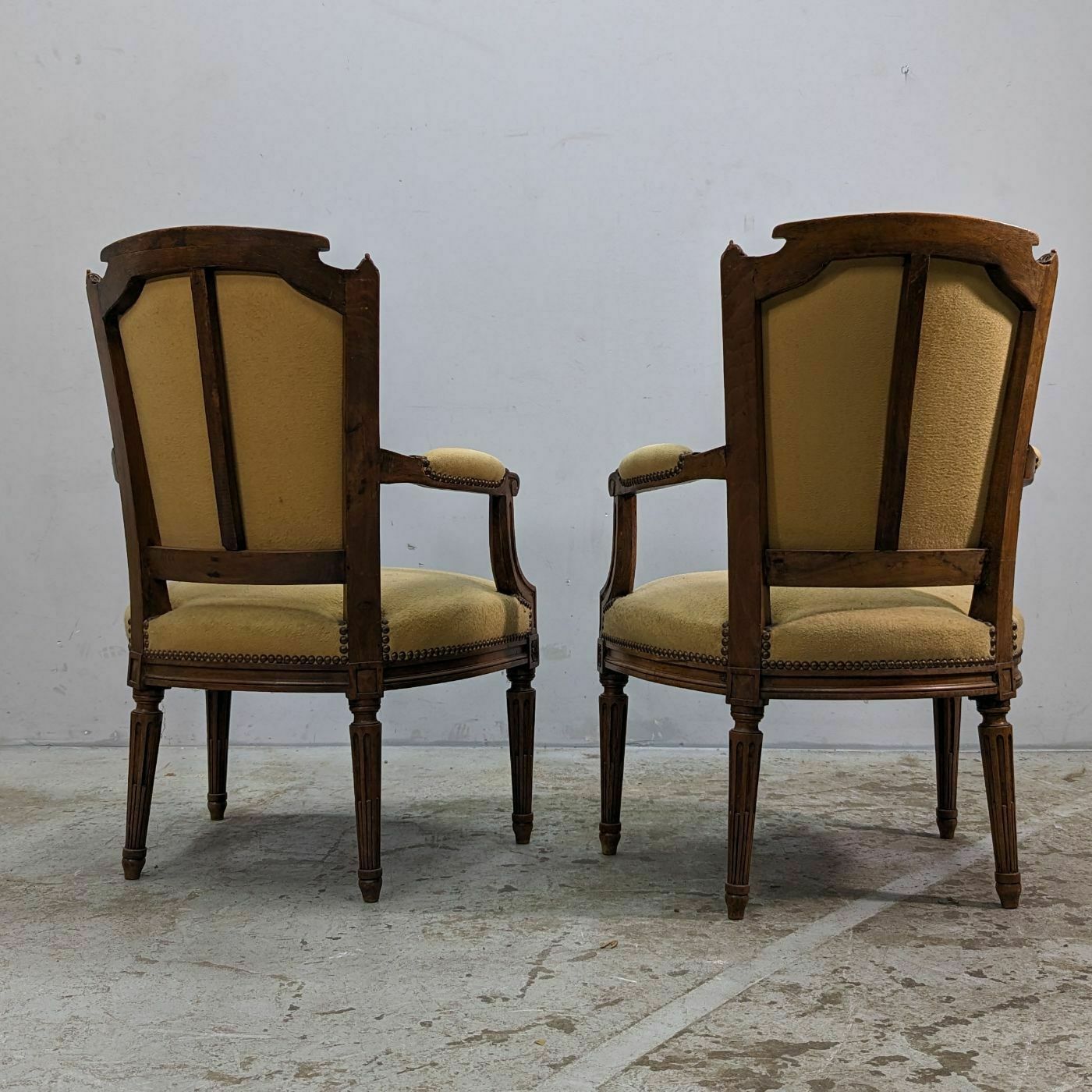 Louis XVI Armchair In Walnut Forming A Pair With 19th Century Upholstery photo 812.0
