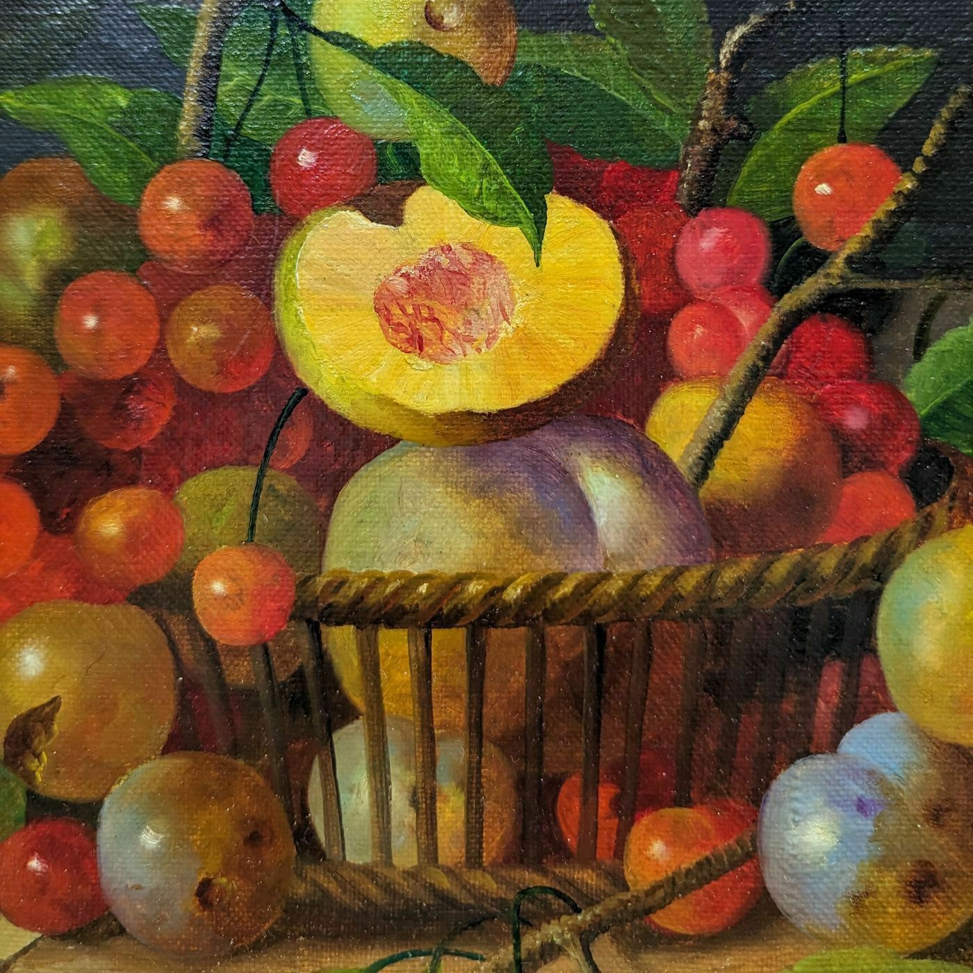 Still Life With Fruits French School Philippe Lazare 20th Century photo for sale