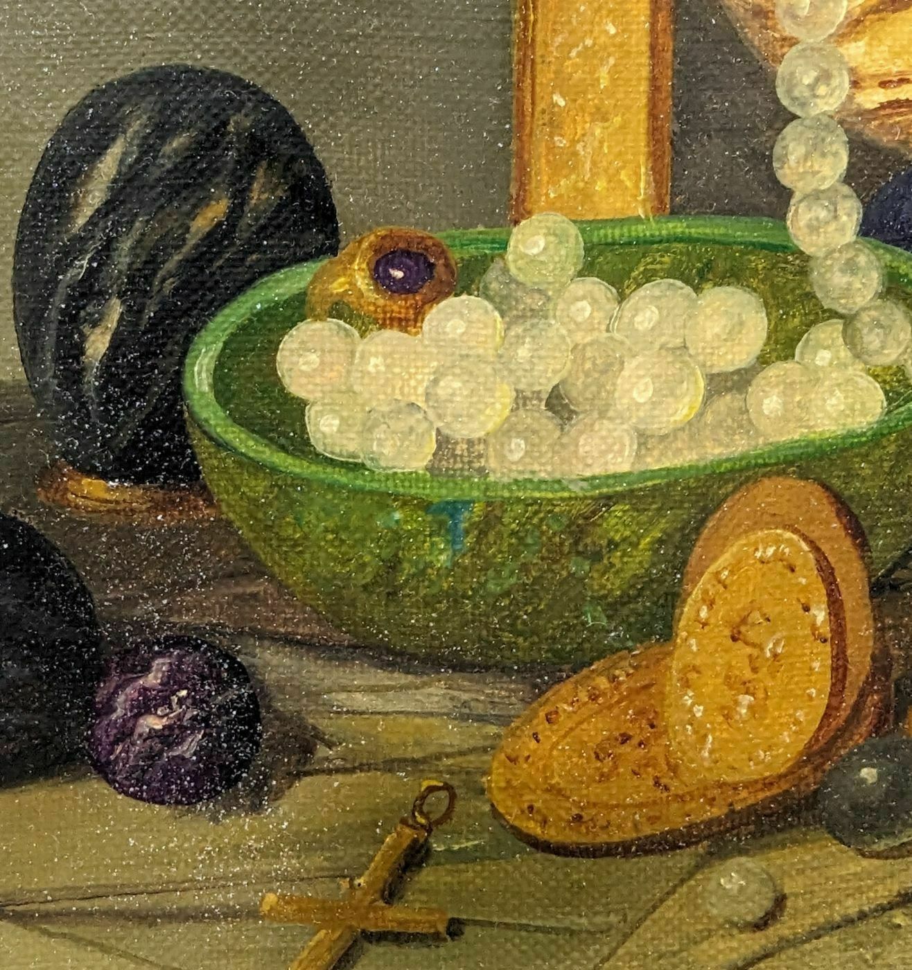 Still Life With Jewels French School Philippe Lazare 20th Century photo for sale