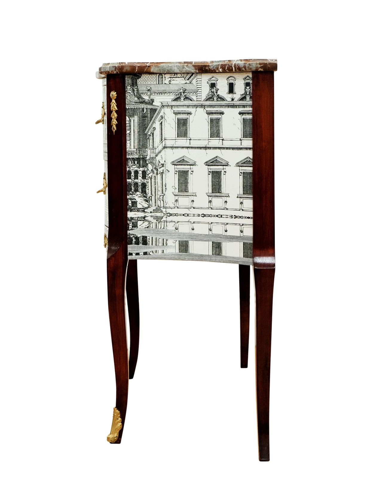 Fornasetti Design Two Drawer Chest With Marble Top photo Furniture