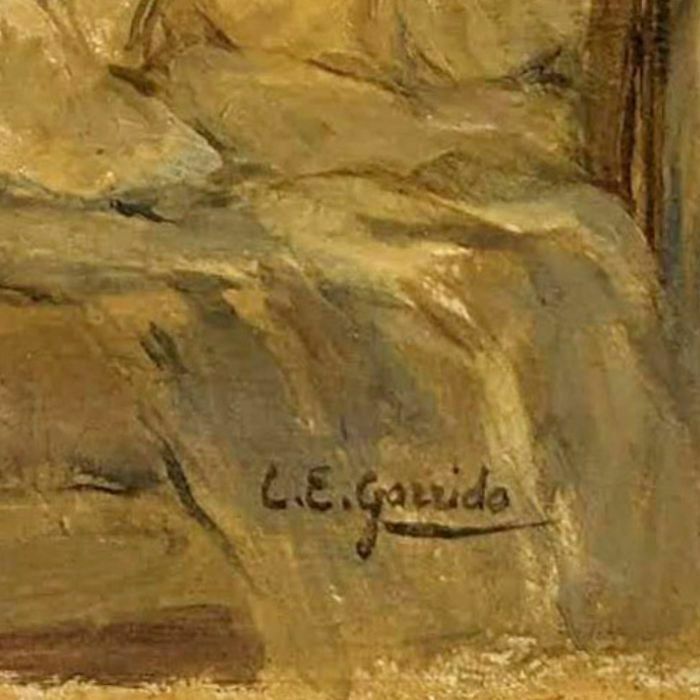 Louis Edouard Garrido Oil On Paper Nude Woman photo 812.0