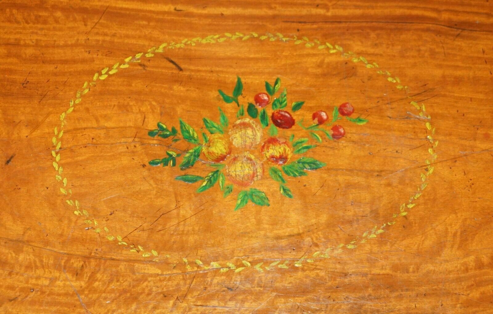 Furniture Pair Of Stunning Antique Adams Sheraton Painted Demi Lune Sideboard Cupboards photo