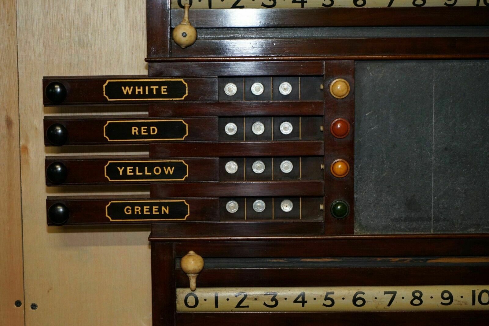 Fully Restored Antique Victorian Burroughes & Watts London Snooker Scoreboard photo vinterior