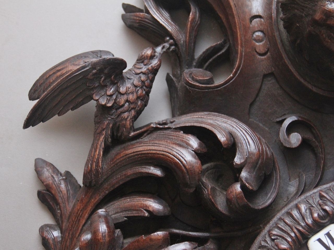 A Fabulous Quality 19th Century French Carved Oak Wall Clock photo Home Decor
