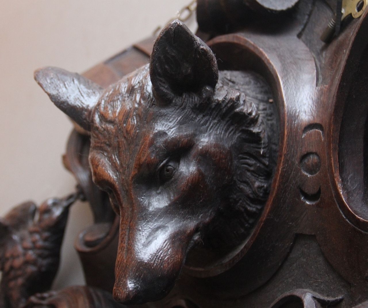 photo furniture A Fabulous Quality 19th Century French Carved Oak Wall Clock