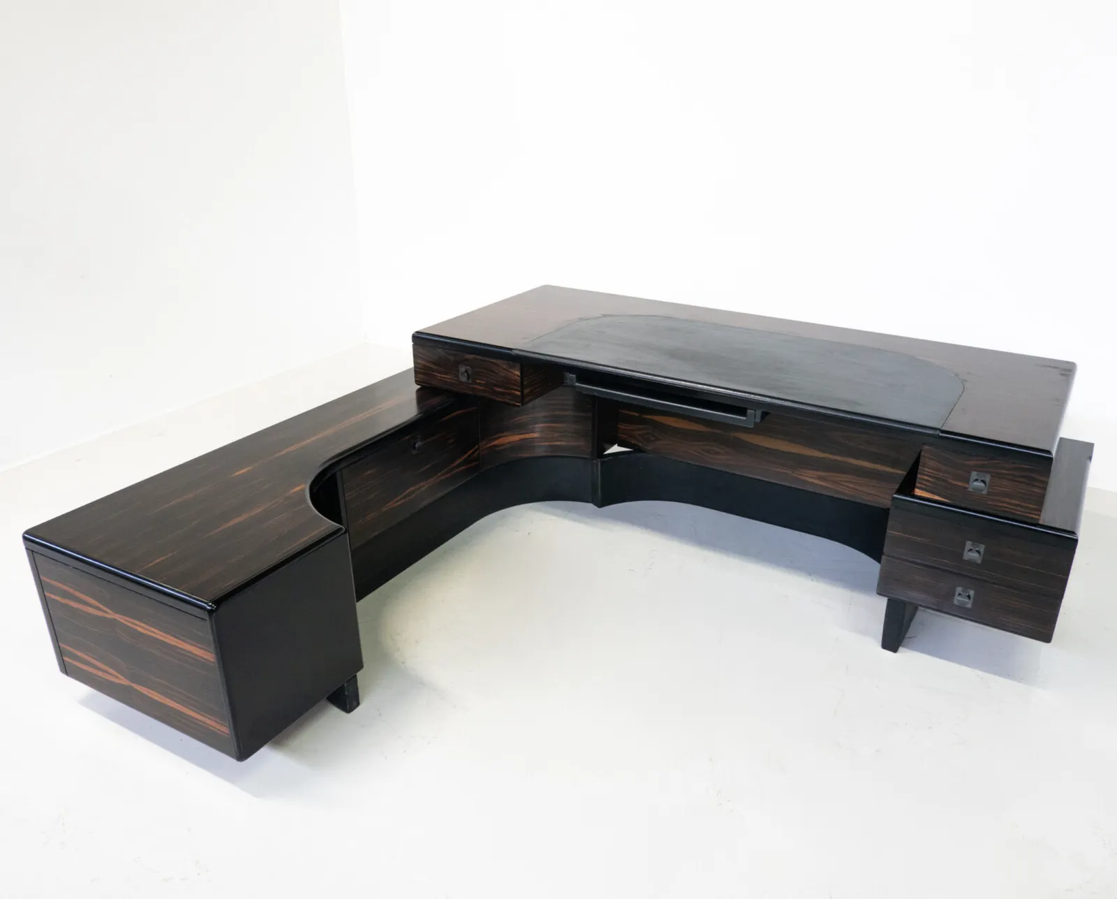 Mid Century Large Executive Wooden Desk, Italy, 1960s photo for sale