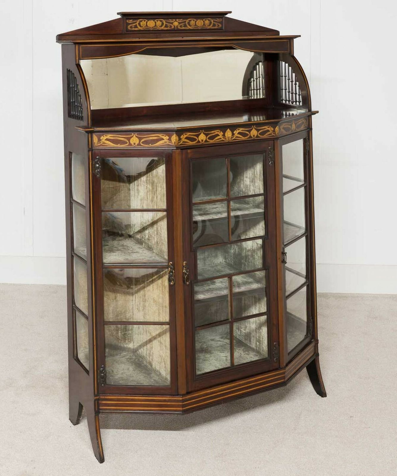 Art Nouveau Display Cabinet English Cocktail Golding And Son 1900 photo Furniture